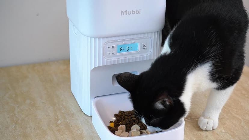 Automatic Cat Feeders, 7L/29 Cups Automatic Dog Feeder with Desiccant Bag, 1-6 Meals Ideal for 2-15mm Dry Food, Suitble for Multiple Pets, Dual Power Supply, Detachable Washable
