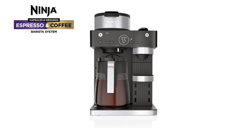 Ninja Espresso & Coffee Maker & Barista System, 3 Espresso Brew Styles, Single-Serve Coffee & Nespresso Capsule Compatible, Built-in Frother, Espresso, Cappuccino & Latte Maker, Black, CFN601