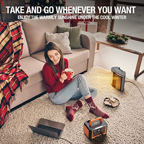 EBL Portable Power Station 500, 110V/500W Solar Generator(Surge 1000W), 519.4Wh Backup Lithium Battery for Outdoor Home Emergency