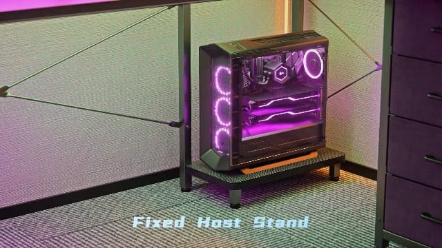 AODK L Shaped Gaming Desk with 4 Drawers, 61" Reversible Home Office Desks with Power Outlets, L Shaped Computer Desk with USB Charging Port and Host Stand, Corner Desk, Easy to Assemble, Black