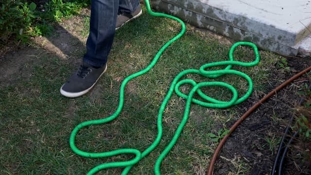Flexi Hose with 8 Function Nozzle, 100FT - Lightweight Expandable Garden Hose, No-Kink Flexibility, 3/4 Inch Solid Brass Fittings and Double Latex Core