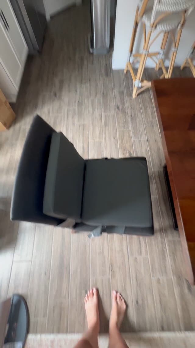 Booster Seat for Dining Table, PU Anti-Scratch Easy Cleaning Kids Toddler Booster Seat for Table, Portable Travel Increasing Cushion for Chair - Dark Grey