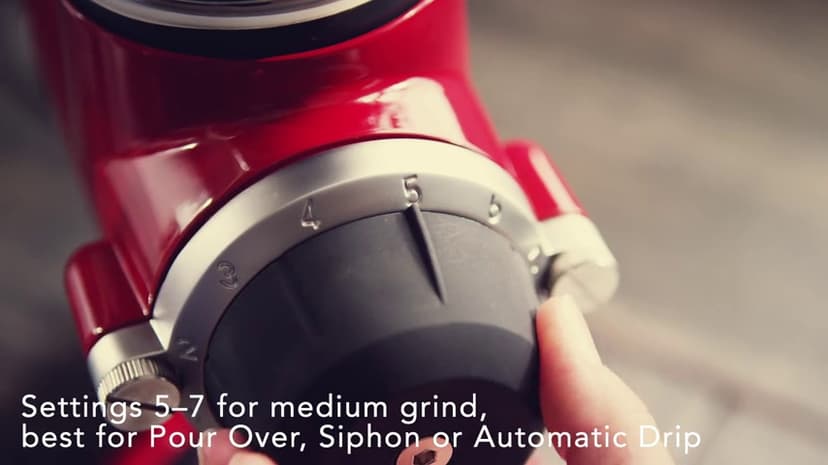 KitchenAid KCG0702CS Burr Coffee Grinder, Contour Silver