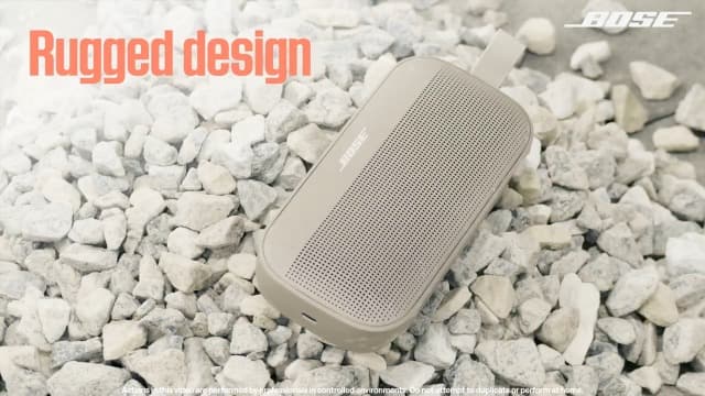 Bose SoundLink Flex Portable Bluetooth Speaker (2nd Gen), Portable Outdoor Speaker with Hi-Fi Audio, Up to 12 Hours Battery Life, Waterproof and Dustproof, Black