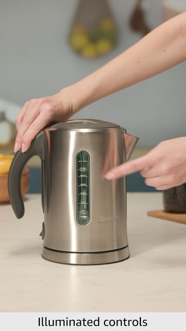 Breville BKE700BSS Soft Top Pure Hot Water Kettle, 7 Cup, Brushed Stainless Steel
