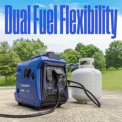 Westinghouse 2550 Peak Watt Super Quiet & Lightweight Portable Inverter Generator, RV Ready 30A Outlet, Gas and Propane Powered, CO Sensor, Parallel Capable, Long Run Time