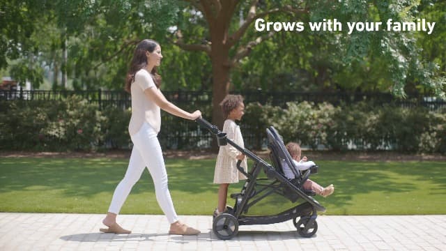 Graco Ready2Grow LX 2.0 Double Stroller Features Bench Seat and Standing Platform Options, Clark