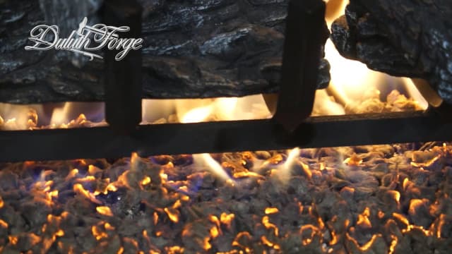 Duluth Forge FNVL24-1 Natural Gas Vented Fireplace Logs Set with Match Light, 55000 BTU, Heats up to 2000 Sq. Ft, Heartland Oak, 24 Inches