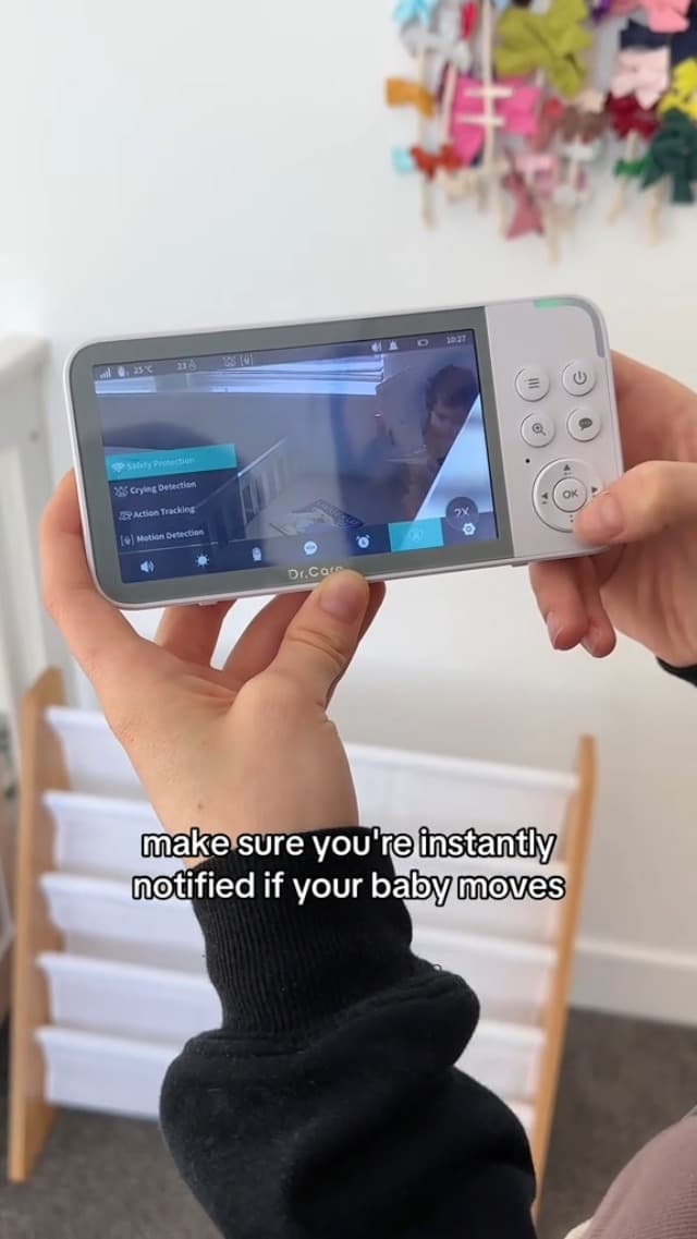 VistaView Smart WiFi Baby Monitor - 5” 1080P Split Screen & 2K Camera App Control, Cry & Motion Alerts, HD Night Vision, 5000mAh Battery, 2-Way Talk, Multi-User, Triple Security, 1279ft Range
