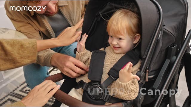 Momcozy ChangeGo Baby Stroller, Convertible Single-to-Double-to-Wagon Stroller with 23 Configurations, Bassinet, Seat Included, Large PU Wheels, All-Wheel Suspension ＆ Extendable UPF50+ Canopy