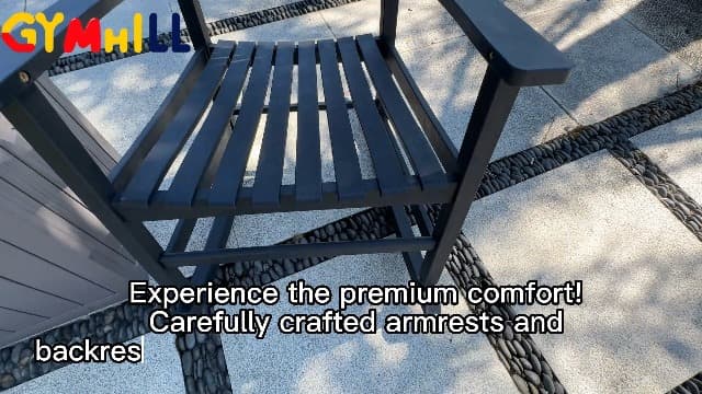 Patio Rocking Chair Outdoor Set of 2,Weather Resistant Poly Resin Oversized Porch Rocker,High Back Smooth Design,350lb Weight Capacity,Indoor Outdoor Use(2,Black)