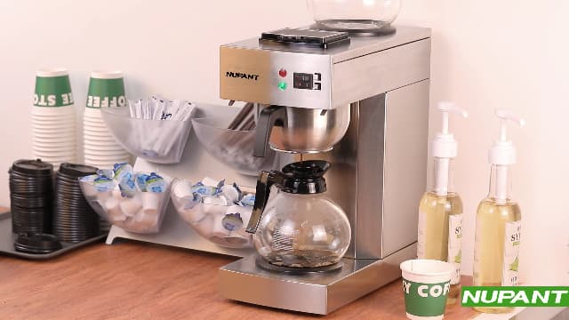 12-Cup Coffee Maker 1.8L Commercial Drip Coffee Maker Pour Over Coffee Machines with 2 Glass Carafes and 2 Warmers Plate Stainless Steel Coffee Brewer for Cofe Bar and Restaurant