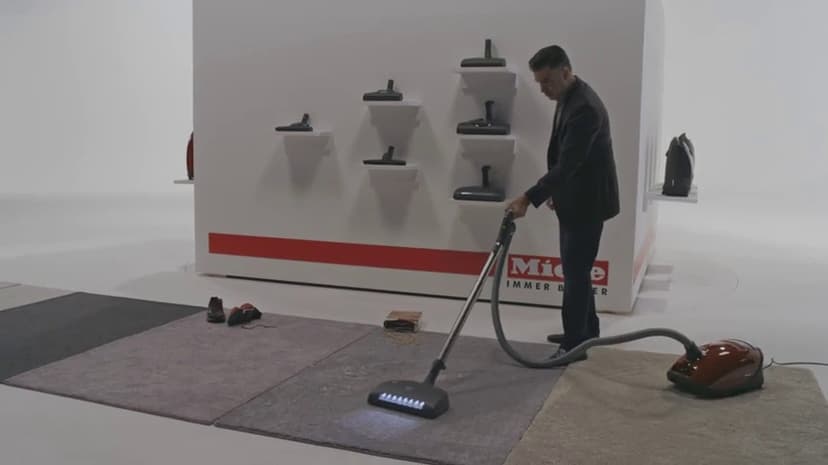 Miele Complete C3 Marin Bagged Canister Vacuum Cleaner with Electrobrush Floorhead, Suitable for Carpets and Hard Floors, in Marine Blue
