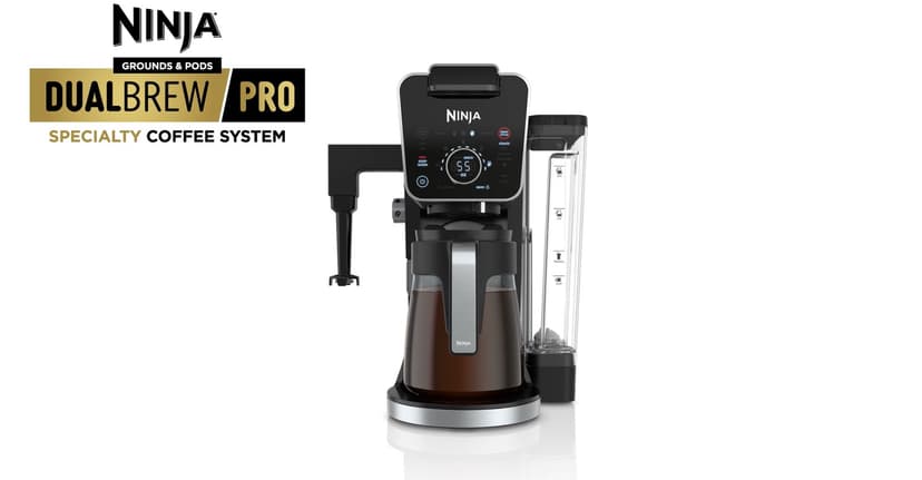 Ninja Hot and Iced Coffee Maker, Single Serve Coffee Maker and Drip Coffee Machine, DualBrew Pro Specialty 12-Cup with K-Cup Combo, Includes Permanent Filter, CFP307