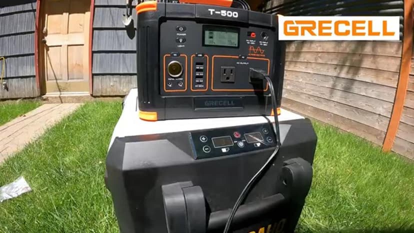 500W Portable Power Station, GRECELL Solar Generator 519Wh (Peak 1000W) Lithium Battery Power Generator with 2*110V AC Outlets, Mobile Battery Backup Pack for RV Trip Camping, Outdoor Adventure, Home