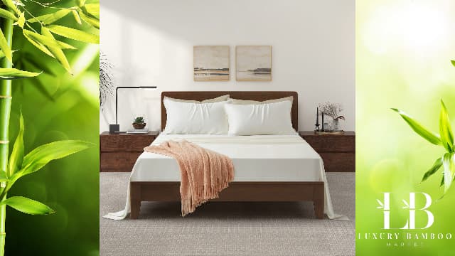 Luxury Bamboo Market | King Size Bed Sheet Set | 100% Viscose Made from Bamboo | Organically Grown | Ultra Soft | Cooling Sheets for Hot Sleepers | 17" Deep Pocket [Dove Grey (Silver Grey)]