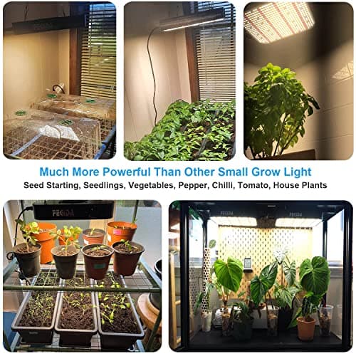 FECiDA LED Grow Light Dimmable 6000 Lumen 65 Watt, 2025 Best Grow Lights for Indoor Plants Full Spectrum, Hanging Seed Starting Seedlings Vegetable Growing Lamps, Daisy Chain Function, Built-in Fan