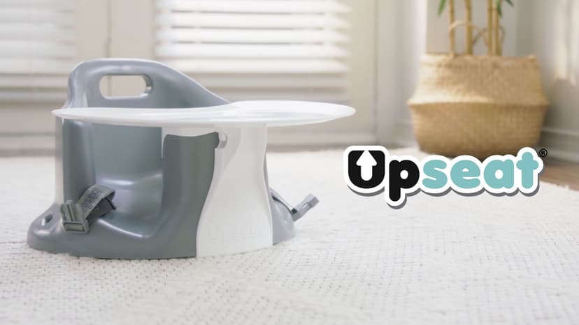 Upseat Baby Floor Seat Booster Chair for Sitting Up with Removable Tray for Meals and Playtime, Developed with Physical Therapists for Safe and Healthy Hip Development and Posture