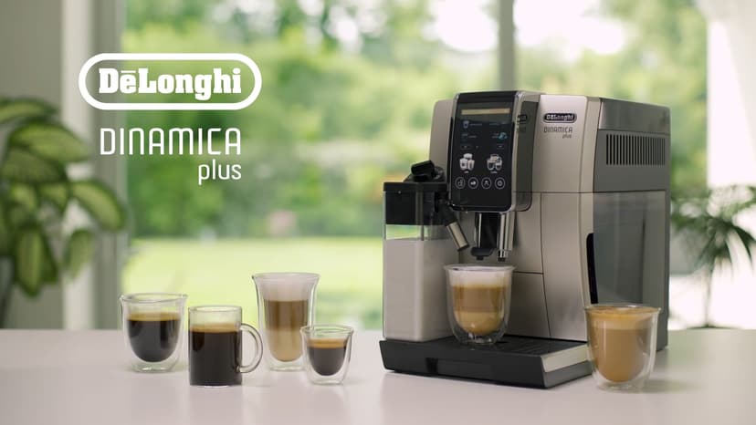 De'Longhi Dinamica Plus Espresso & Coffee Machine, Automatic Milk Frother, 24+ One Touch Recipes, Enjoy Lattes, Cappuccinos, and more, ECAM38085SB