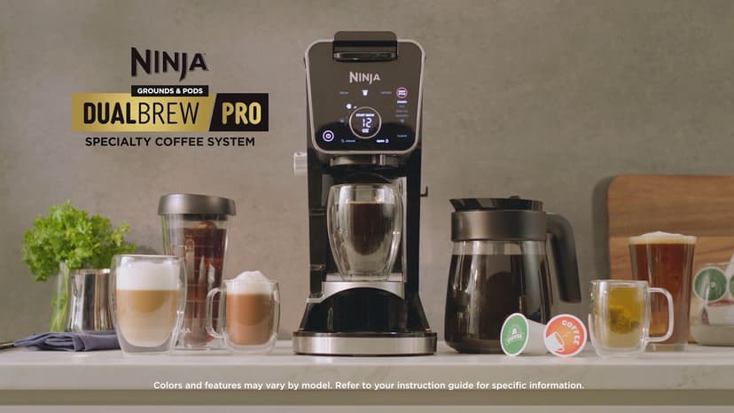 Ninja Drip Coffee Maker With K Cup Combo, DualBrew Pro Specialty Coffee System, Coffee Machine Compatible with K-Cup Pods, 12 Cup Single Serve Coffee Makers with Paper Filter, CFP301