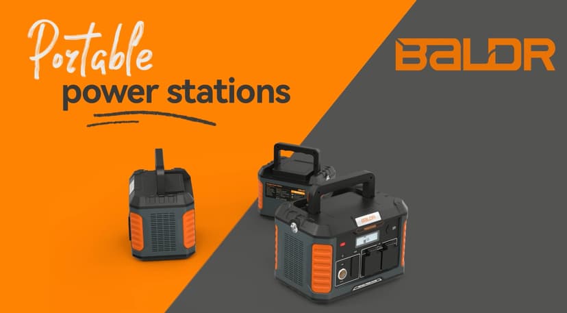 BALDR Portable Power Station, 500W Output, 288Wh Capacity, AC Outlet, USB Ports, Solar Charging Generator for Home Camping Emergency Use.…
