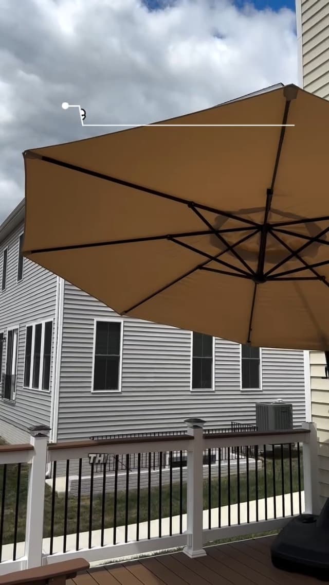 Grand patio 11FT Cantilever Umbrella with Base Outdoor Large Round Aluminum Offset Umbrella for Patio Garden Backyard (Champagne, 11 FT)