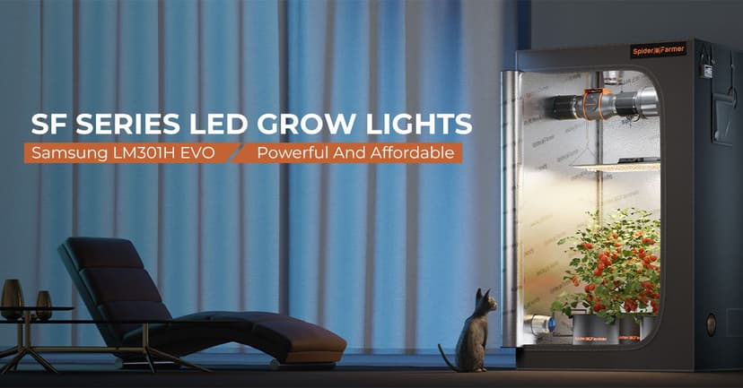 Spider Farmer 2024 New SF4000 LED Grow Light 4x4 with Samsung LM301H EVO High Efficiency & Dimmable Lighting, Full-Spectrum Commercial Plant Lights