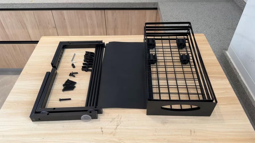 Under Sink Organizer, Pull Out Cabinet Organizers, Slide Sink Steel Shelf Cabinet Storage Shelves, Under Sink Storage for Kitchen Bathroom Cabinet (Black, 2 Pack)