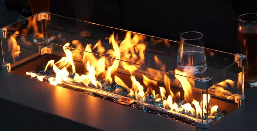 Outdoor Fire Pit Table Propane Gas Fire pits &Outdoor Fireplaces 42″ Rectangular Firepit Table, 50,000 BTU Fire Table for Patio Set, Sand