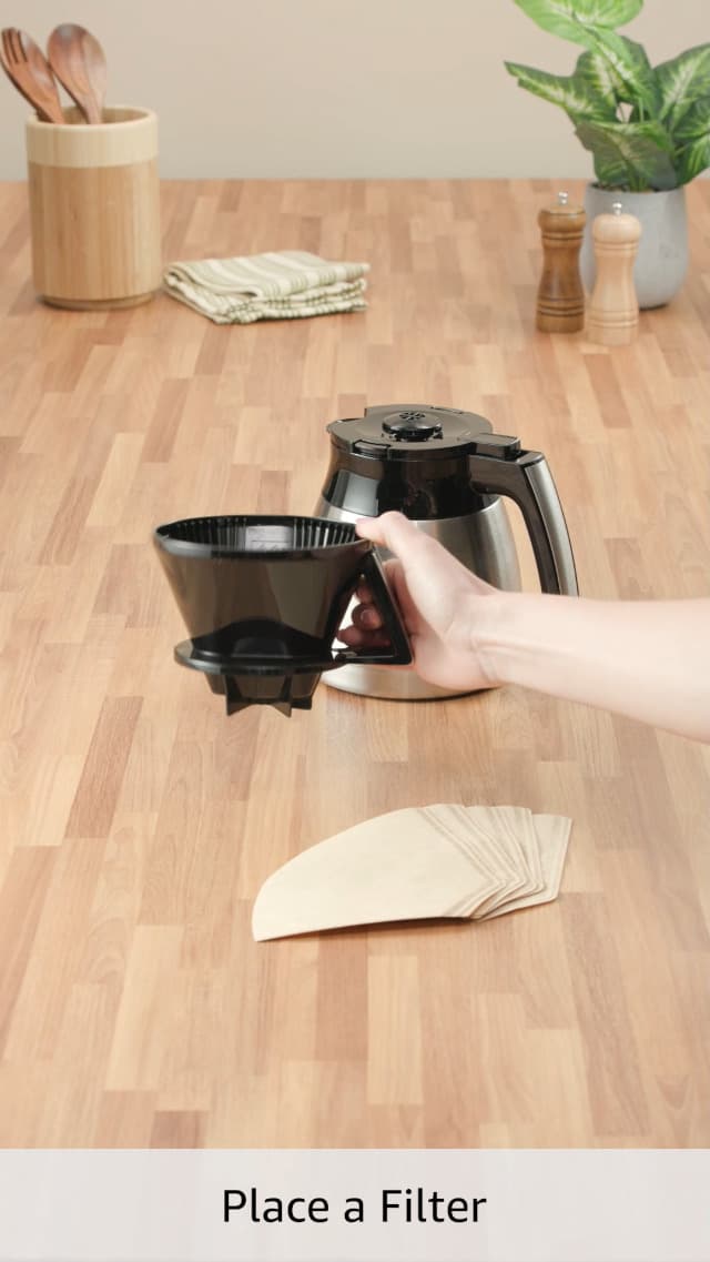 Melitta Pour-Over Coffee Brewer & Stainless Steel Carafe Set with Coffee Filters, 42 Ounce Set