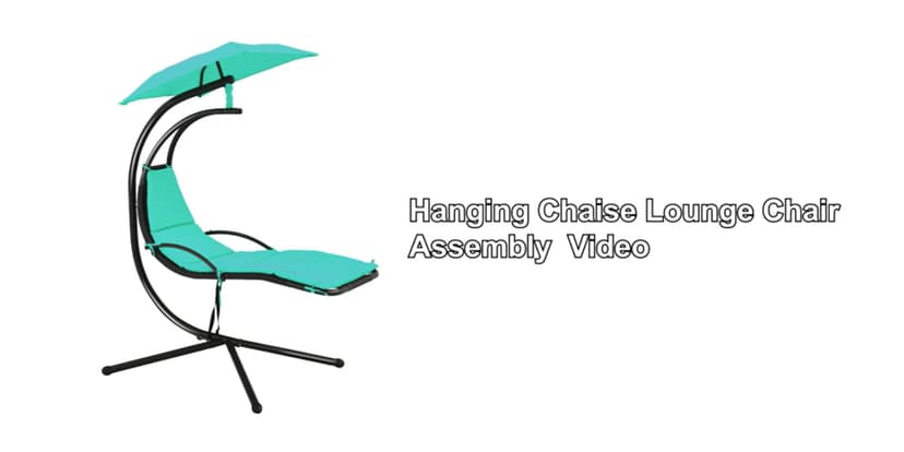 Giantex Outdoor Hanging Chaise Lounge Chair, Patio Hammock Chair with Removable Canopy, Cushion & Anti-toppling Rope, Hanging Arc Chaise Hammock for Patio Poolside Backyard Garden Porch (Beige)