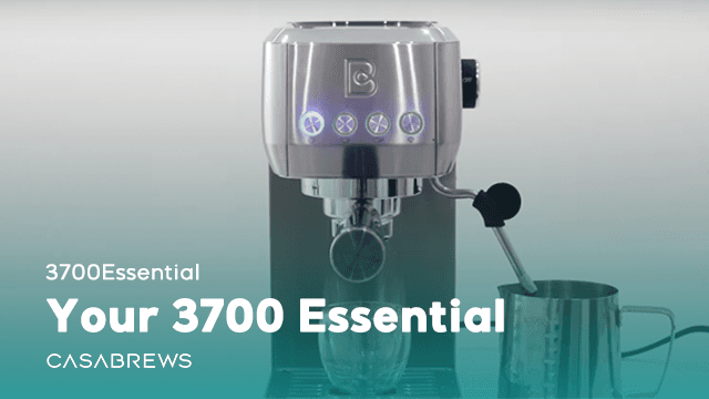 CASABREWS 3700 Essential Espresso Machine 20 Bar, Stainless Steel Cappuccino & Latte Machine with Steam Frother for Home, 43.9oz Water Tank, Silver