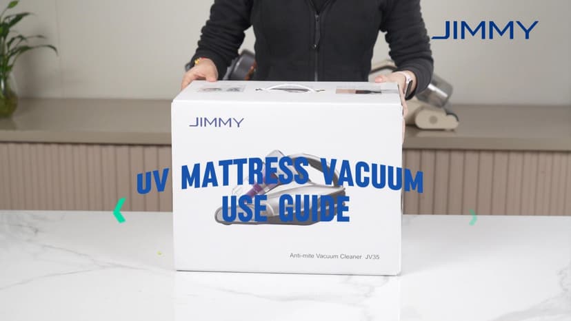 Jimmy Mattress Vacuum Cleaner, Anti-allergen Bed Vacuum Cleaner with UV-C Light & High Heating Tech, 14Kpa Suction 480W Powerful Handheld Vacuums for Dust & Pet Hair(JV35, Corded)