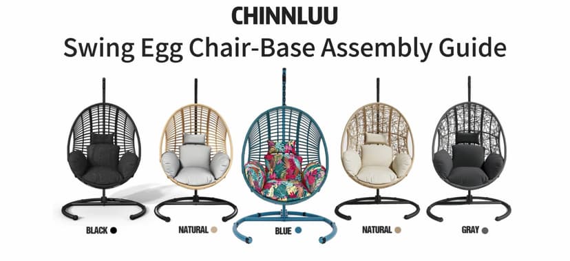Oversized Hanging Egg Chair Outdoor Wicker Swing Chair with Stand Rain Cover UV Resistant Cushion 400lbs Capacity for Patio, Garden and Balcony