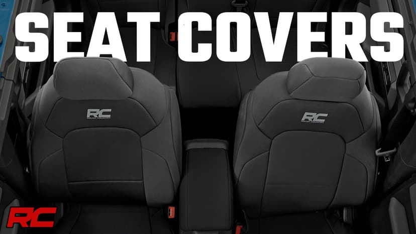 Rough Country Neoprene Seat Covers for Ford F-250/F-350 Super Duty (2011-2016) - Waterproof & UV Resistant, Foam Padded, Front & Rear Seat Cover Set