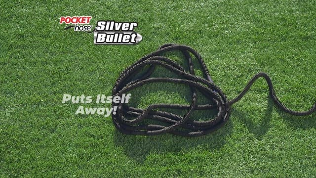 Pocket Hose Silver Bullet 2.0 Expandable Garden Hose 75-FT with Turbo Shot Nozzle, AS-SEEN-ON-TV, Lead-Free, Solid Aluminum Connectors, Easy On/Off Valve, Kink-Free, Leak-Proof