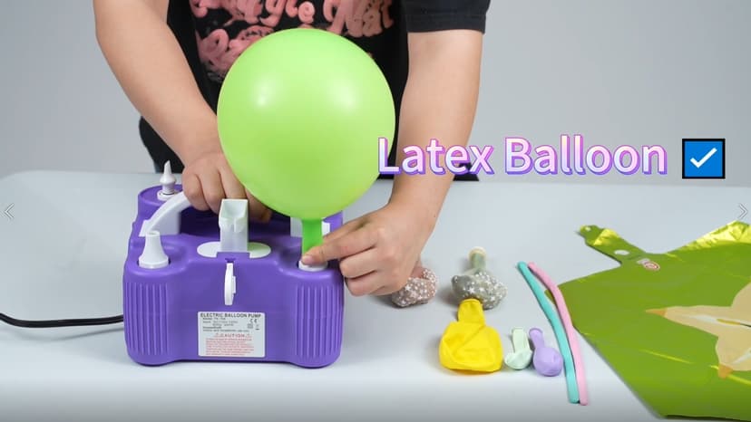 4-in-1 Electric Balloon Pump for All Balloons, Inflatables, and Sports Balls, Triple Inflating Ports for Latex Foil 260q Mylar Balloon, Inflator Deflator for Air Beds Pool Floats Yoga Balls