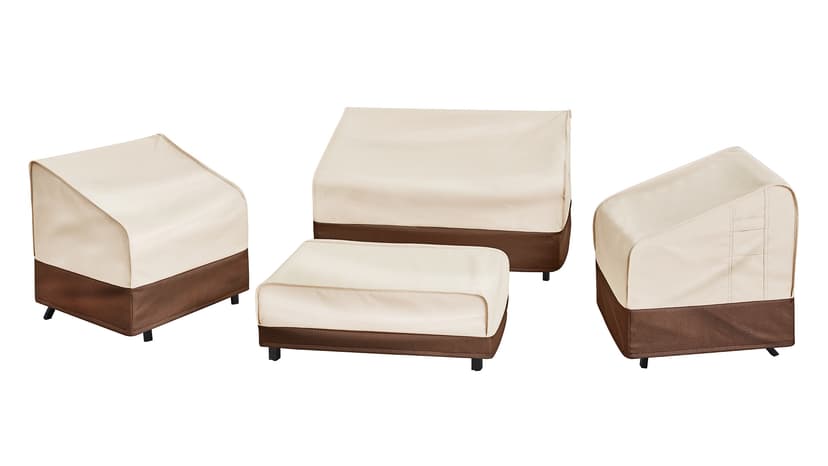loriano Patio Furniture Cover Set, 4 Piece Outdoor Furniture Cover Waterproof, 600D Heavy Duty Lawn Patio Set Covers