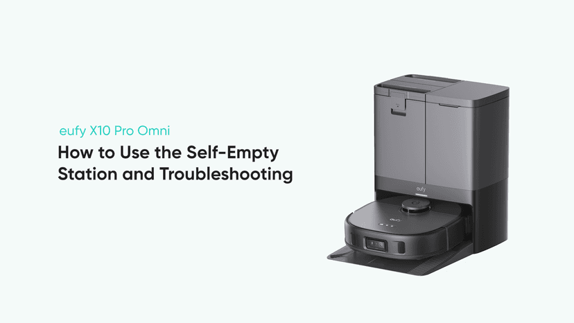 eufy X10 Pro Omni Robot Vacuum and Mop Combo, 8,000 Pa Suction, Dual Mops with 12 mm Auto-Lift and Carpet Detection, AI Obstacle Avoidance, Auto Mop Washing, Auto Drying, Self-Emptying, Self-Refilling