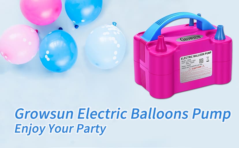 Growsun Balloon Pump Electric 110V 600W Balloon Garland Arch Kit Air Blower Inflator for Party Balloons Decoration Baby Shower Tape Strip Include