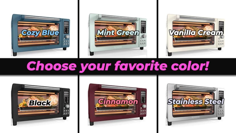 Nuwave Bravo Pro Smart 21QT Toaster Oven Air Fryer Combo, Convection Oven Countertop, 10 functions all in 1, with even & quick crisp technology, 50-450°F, 1800W, Stainless Steel