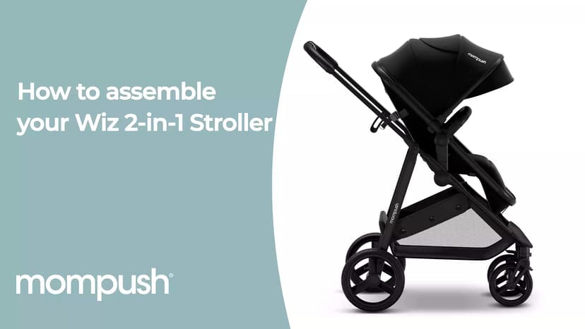Mompush Wiz 2-in-1 Convertible Baby Stroller with Bassinet Mode, Foldable Infant Stroller with Reversible Seat and Large UPF 50+ Canopy