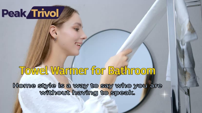 8-Bar Heated Towel Rack - Slim Design, Quick Heating, Adjustable Temperature, 24-Hour Timer - Brushed Stainless Steel - Ideal for Hot Towels in Bathroom