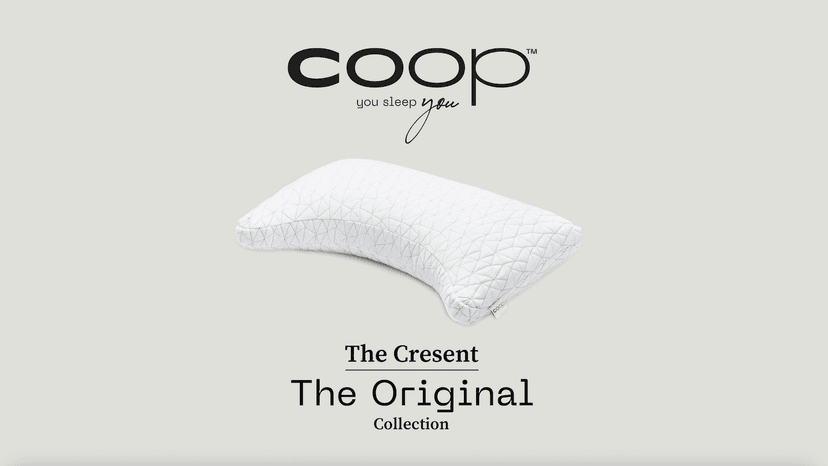 Coop Home Goods Original Crescent Adjustable Pillow, Queen Bed Pillows for Shoulder, Neck & Head Support, Crescent Foam Pillows - Medium Firm for Back & Side Sleeper, CertiPUR-US/GREENGUARD Gold