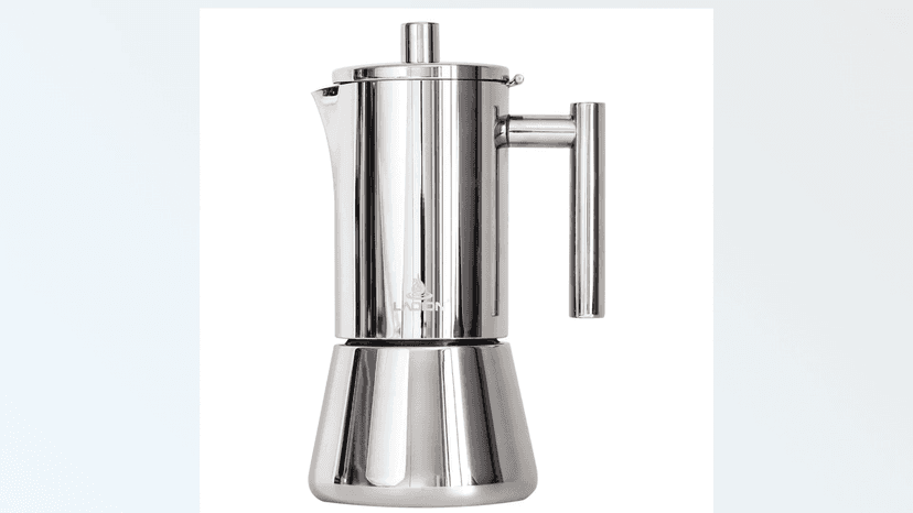 Stovetop Espresso Maker, 6Cup 10 oz Moka Pot, Stainless Steel Cuban and Italian Coffee Maker for Cafetera Cubana, Greca De Cafe Induction Stovetop Compatible, Coffee Gift for Home Travel