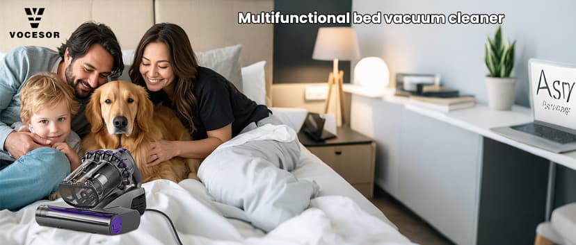 Mattress Vacuum Cleaner, 16Kpa Bed Vacuum Cleaner with 253.7nm UV-C Light, 145°F Heat, HEPA Filter & Ultrasonic, Versatile Handheld Vacuums for Bed, Sofa, Couch, Crib(Corded, 600W)