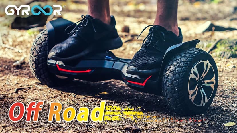 Gyroor Warrior 8.5 inch All Terrain Off Road Scooter with Bluetooth Speakers and LED Lights, UL2272 Certified Self Balancing Scooter
