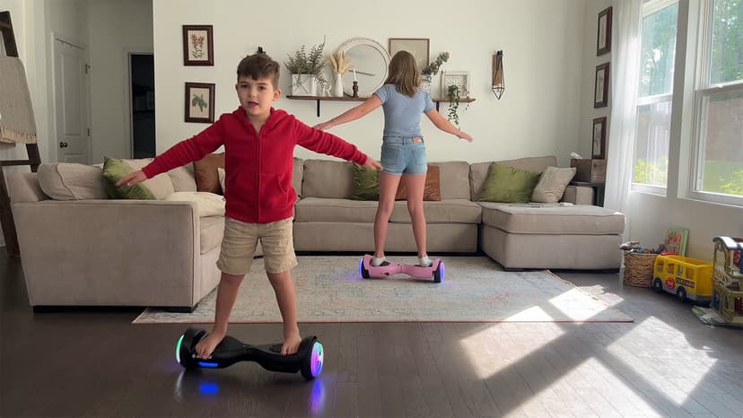 Gotrax Hoverboard with 6.5" LED Wheels & Headlight, Max 4/5 Miles Range, 6.2mph Power by Dual Brushless Motor, UL2272 Certified and 50.4Wh/65.52Wh Battery Self Balancing Scooters for 44-176lbs Kids