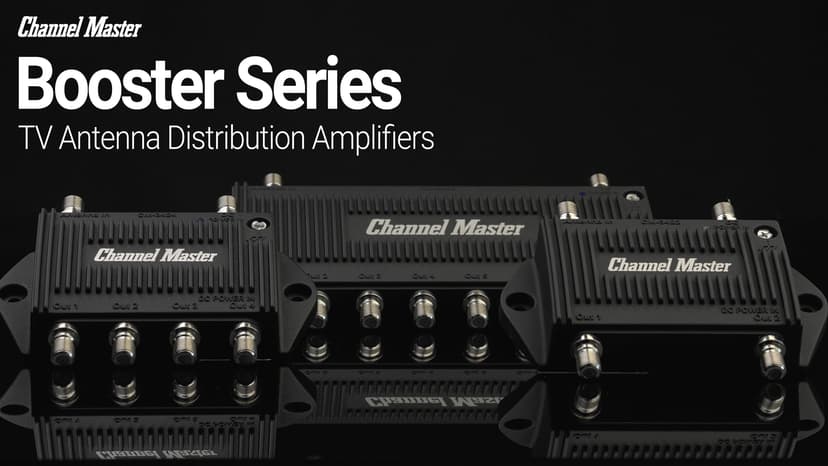 Channel Master TV Antenna Booster 4-4-Port TV Antenna Distribution Amplifier, Built-in LTE Filter, 7.5dB Gain, Compatible with Non-Amplified TV Antennas, Increases Signal Strength, Indoor/Outdoor