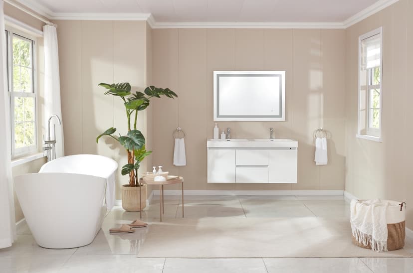 Vanity Art 71" Freestanding Bathtub | Free Standing Tub Stand Alone Tub with Contemporary Design for Soaking and Bathing, Overflow and Pop-up Drain with UPC Certified, Acrylic, VA6517-PW